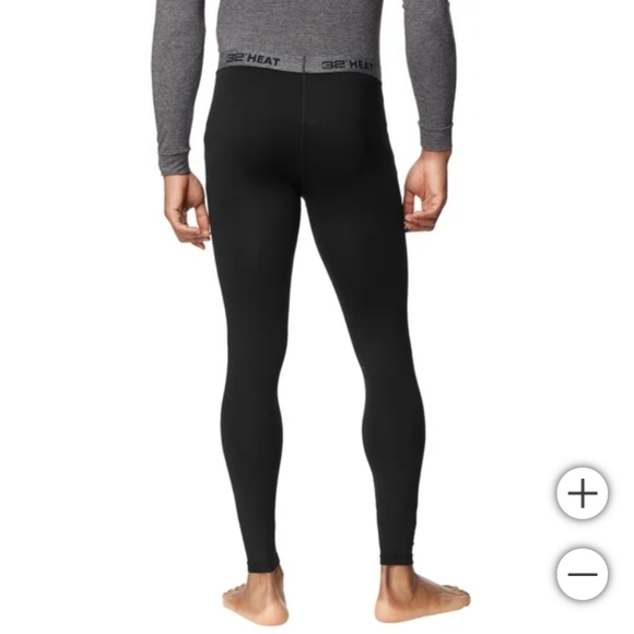 New 32 Degrees Men's 2-Pack Black Heat Thermal Base Layer Pants Size Medium - Picture 3 of 4